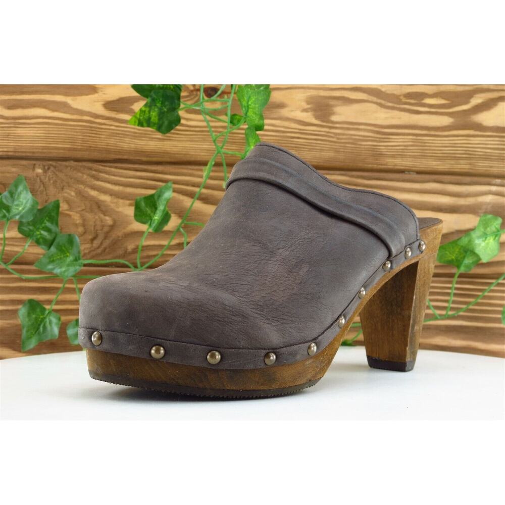 Sanita Women Sz 40 M Brown Mule Leather Shoes